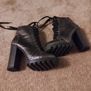 Pewter lace up Boot 7